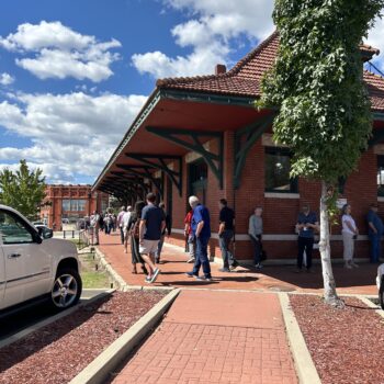 Many visitors and train enthusiasts have fun exploring the Arkansas Missouri Railroad Transportation Museum.